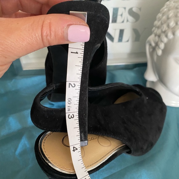 Jessica Simpson Suede Peep-Toe slingback heels - Picture 10 of 10